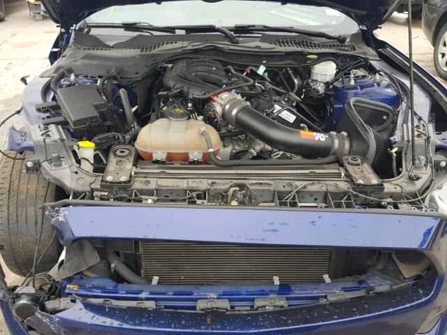 1FA6P8AM7F5337451 - 2015 FORD MUSTANG BLUE photo 7