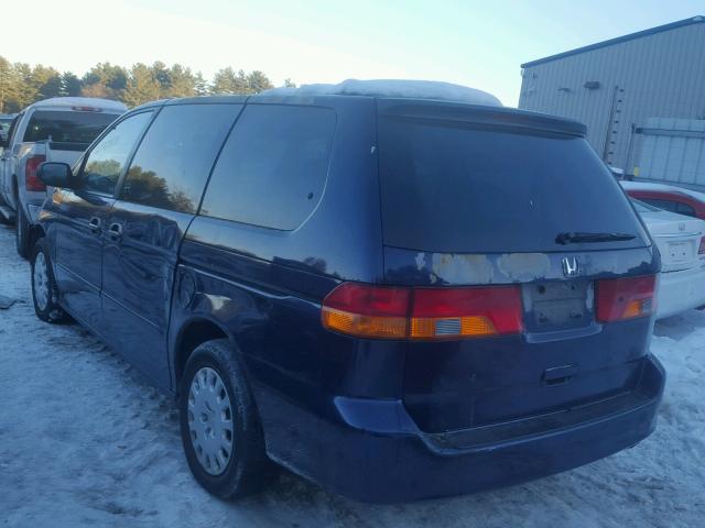 5FNRL18593B141871 - 2003 HONDA ODYSSEY LX BLUE photo 3