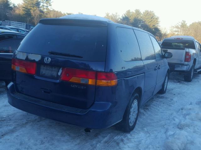 5FNRL18593B141871 - 2003 HONDA ODYSSEY LX BLUE photo 4