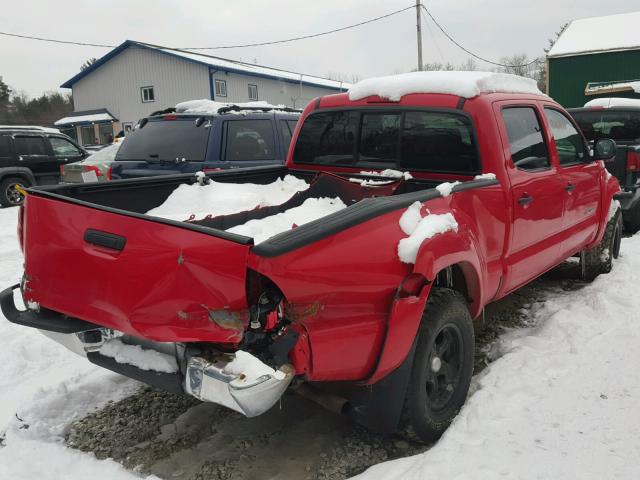 5TEMU52N06Z226124 - 2006 TOYOTA TACOMA DOU RED photo 4