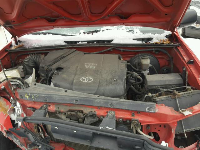 5TEMU52N06Z226124 - 2006 TOYOTA TACOMA DOU RED photo 7