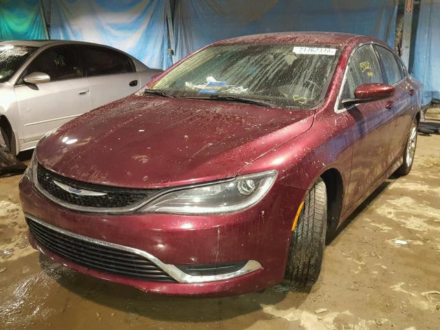 1C3CCCAB8FN605194 - 2015 CHRYSLER 200 LIMITE RED photo 2