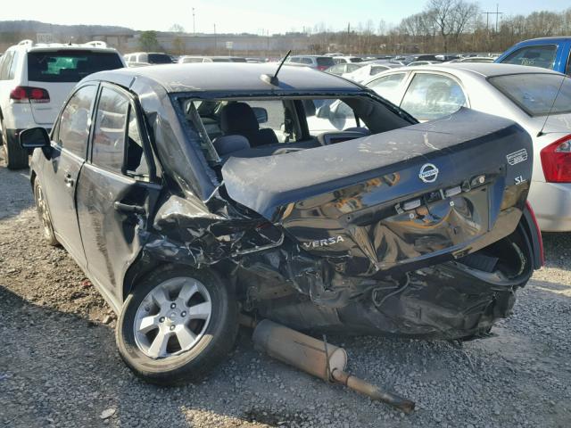 3N1BC11E47L440674 - 2007 NISSAN VERSA S BLACK photo 3