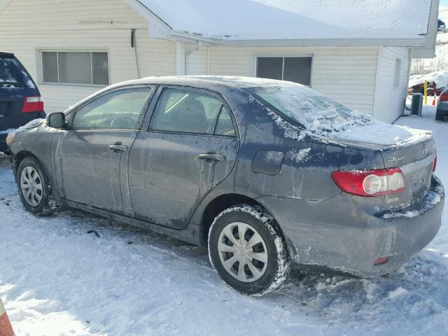 2T1BU4EE0BC544340 - 2011 TOYOTA COROLLA BA GRAY photo 3