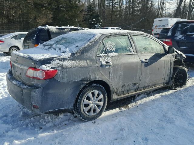 2T1BU4EE0BC544340 - 2011 TOYOTA COROLLA BA GRAY photo 4