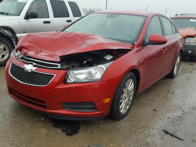 1G1PK5SC7C7338982 - 2012 CHEVROLET CRUZE ECO RED photo 2