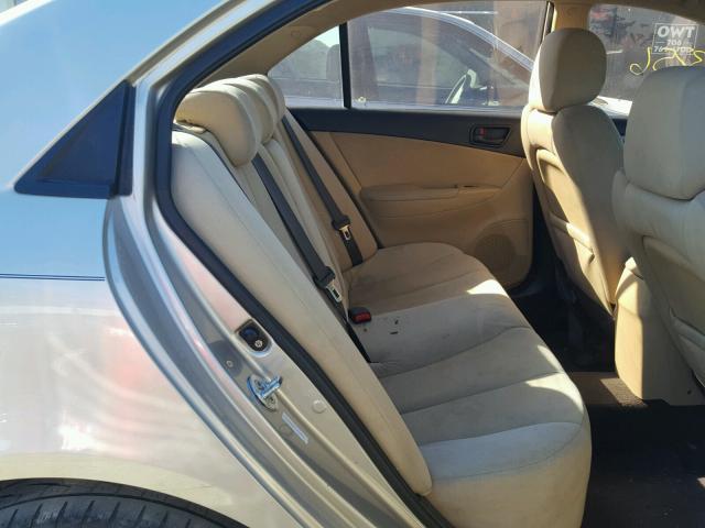 5NPET4AC8AH655556 - 2010 HYUNDAI SONATA GLS GOLD photo 6