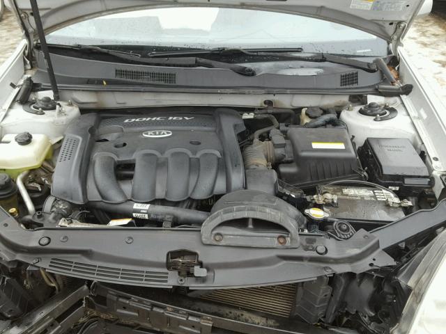 KNAGE123285211757 - 2008 KIA OPTIMA LX SILVER photo 7