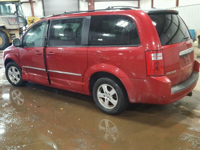 2D4RN5D14AR145352 - 2010 DODGE GRAND CARA RED photo 3