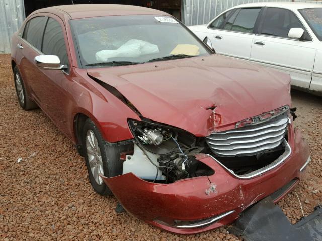 1C3CCBCG6DN559865 - 2013 CHRYSLER 200 LIMITE RED photo 1