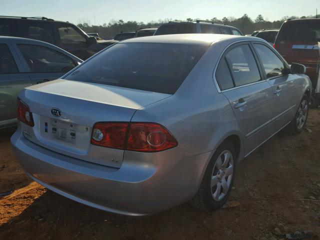 KNAGE123385257789 - 2008 KIA OPTIMA LX GRAY photo 4