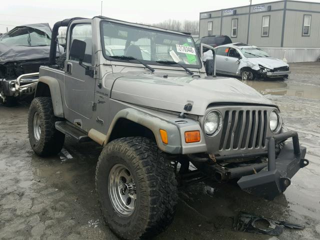 1J4FA49S71P322091 - 2001 JEEP WRANGLER / GRAY photo 1