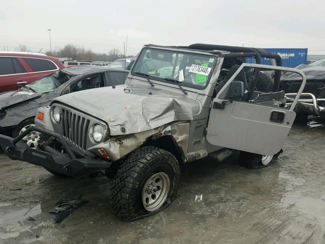 1J4FA49S71P322091 - 2001 JEEP WRANGLER / GRAY photo 2