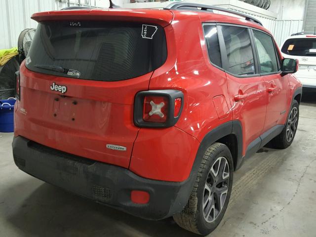 ZACCJABT2FPC18645 - 2015 JEEP RENEGADE L RED photo 4