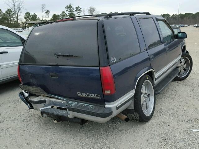 1GNEK13R2VJ441881 - 1997 CHEVROLET TAHOE K150 BLUE photo 4