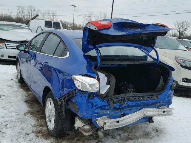 1G1BE5SM0G7291407 - 2016 CHEVROLET CRUZE LT BLUE photo 3