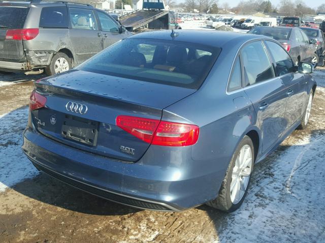 WAUBFAFLXFN021395 - 2015 AUDI A4 PREMIUM BLUE photo 4