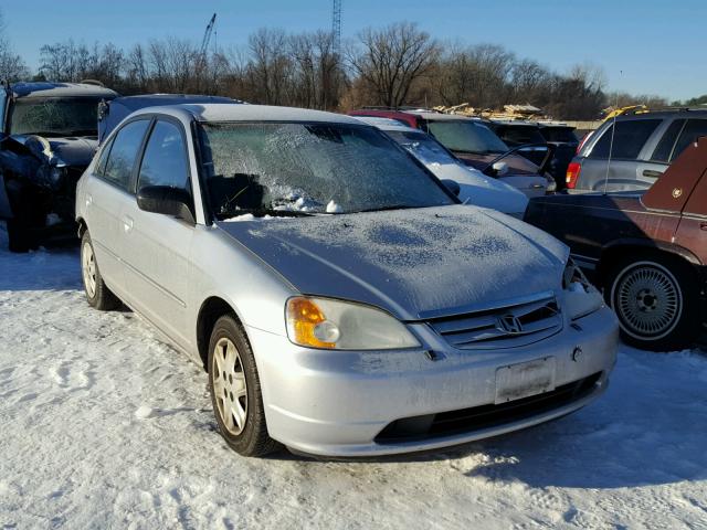 2HGES16583H598638 - 2003 HONDA CIVIC LX SILVER photo 1