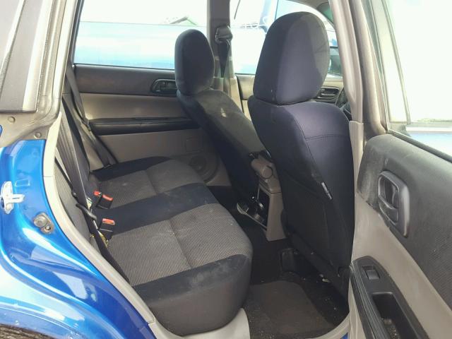 JF1SG66658H721291 - 2008 SUBARU FORESTER S 蓝色 照片 6