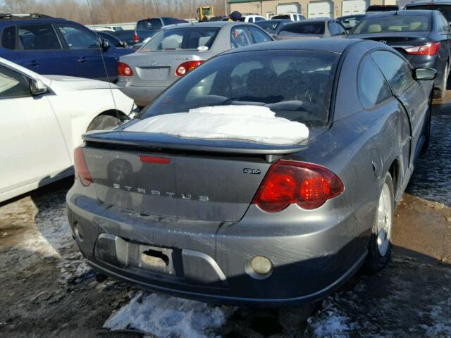 4B3AG42G74E104138 - 2004 DODGE STRATUS SX GRAY photo 4