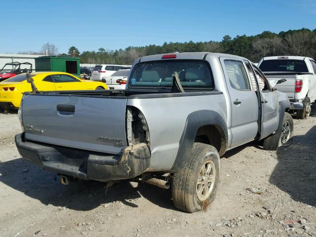 3TMJU4GN9AM105023 - 2010 TOYOTA TACOMA DOU SILVER photo 4