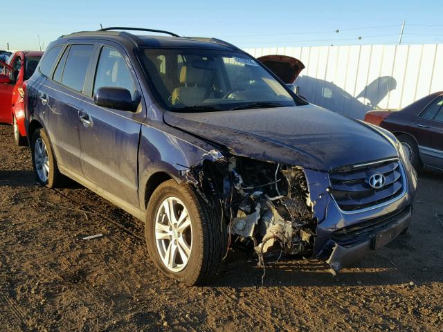 5NMSKDAG7AH377139 - 2010 HYUNDAI SANTA FE L BLUE photo 1