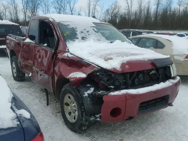 1N6AA06B45N527637 - 2005 NISSAN TITAN XE RED photo 1