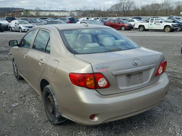 1NXBU40E59Z079263 - 2009 TOYOTA COROLLA BA GOLD photo 3