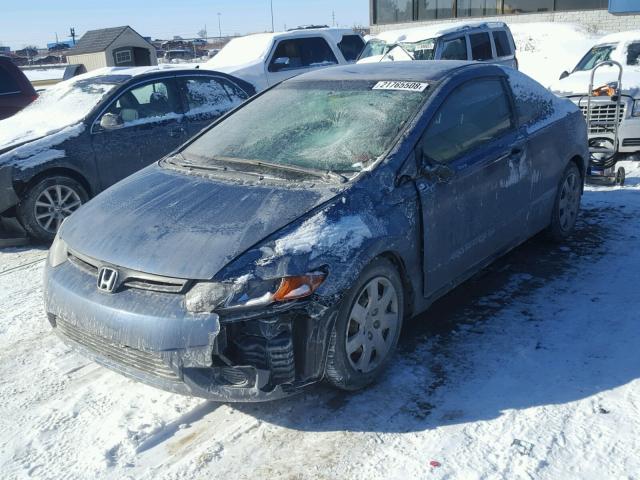 2HGFG12696H529689 - 2006 HONDA CIVIC LX BLUE photo 2