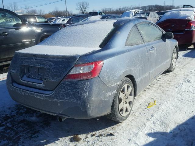 2HGFG12696H529689 - 2006 HONDA CIVIC LX BLUE photo 4