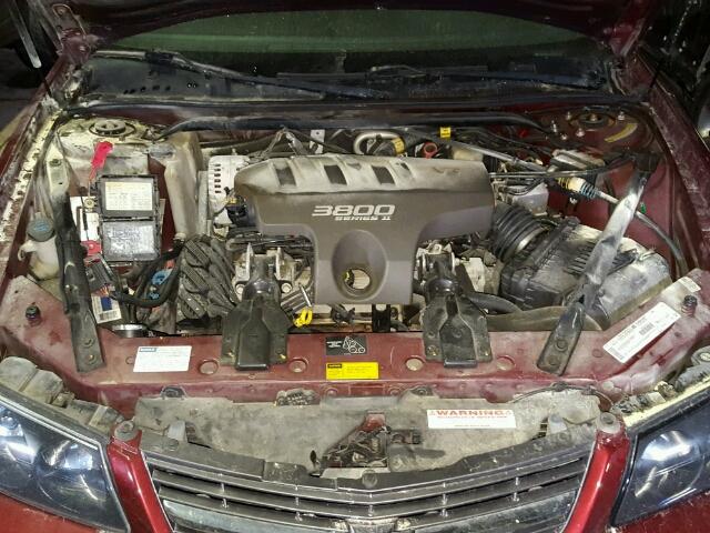 2G1WH55K319212062 - 2001 CHEVROLET IMPALA LS MAROON photo 7