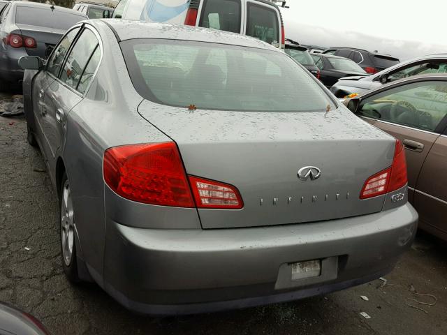 JNKCV51F24M707354 - 2004 INFINITI G35 SILVER photo 3