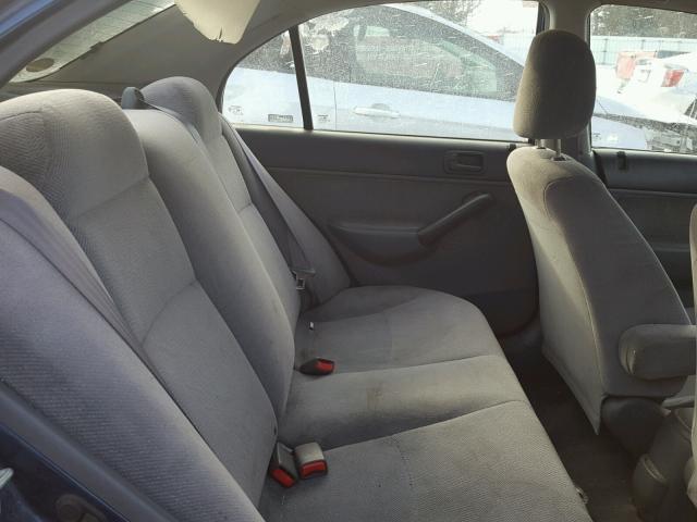 1HGES25771L035881 - 2001 HONDA CIVIC EX BLUE photo 6