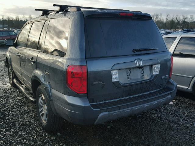 5FNYF18545B026519 - 2005 HONDA PILOT EXL GRAY photo 3