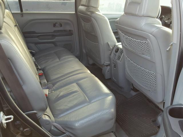 5FNYF18545B026519 - 2005 HONDA PILOT EXL GRAY photo 6