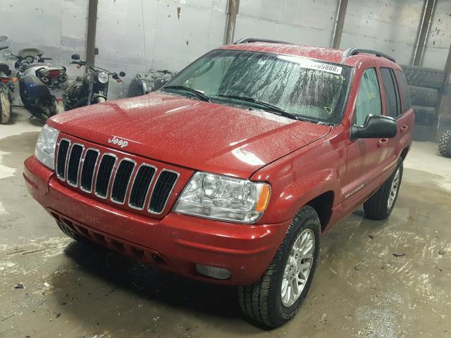 1J4GW58S73C601161 - 2003 JEEP GRAND CHER RED photo 2