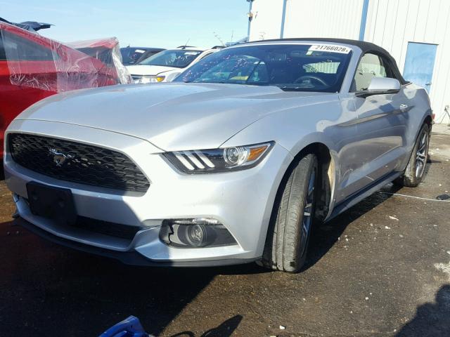 1FATP8UH2F5415460 - 2015 FORD MUSTANG SILVER photo 2