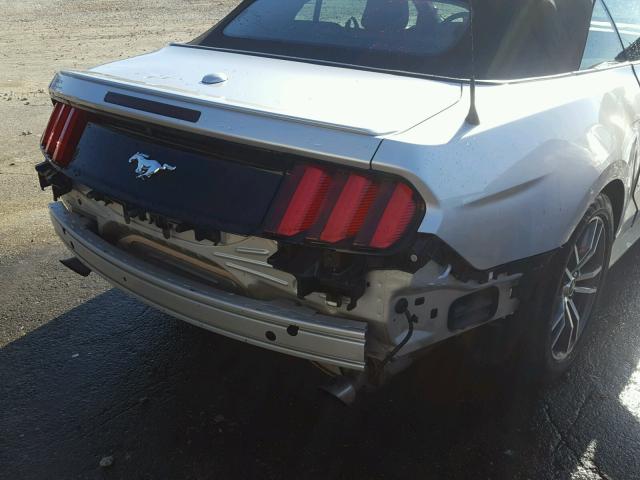 1FATP8UH2F5415460 - 2015 FORD MUSTANG SILVER photo 9
