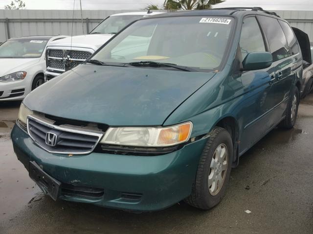 2HKRL18692H541289 - 2002 HONDA ODYSSEY EX GREEN photo 2