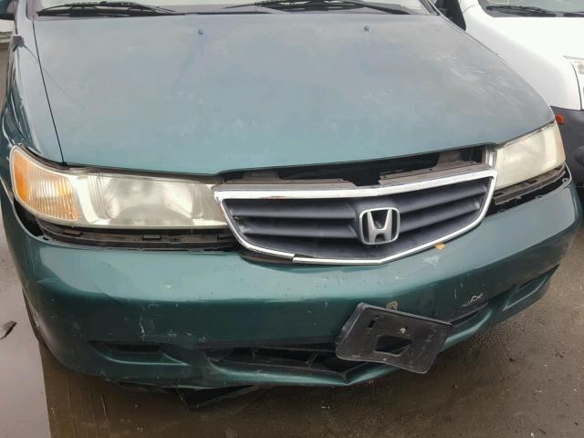 2HKRL18692H541289 - 2002 HONDA ODYSSEY EX GREEN photo 9