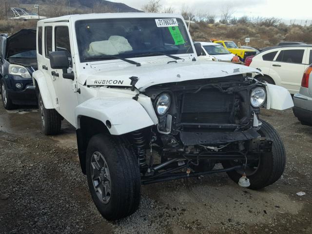 1C4BJWFG9DL607922 - 2013 JEEP WRANGLER U WHITE photo 1