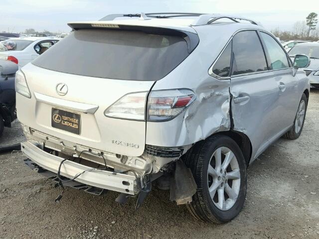 2T2ZK1BA1CC073610 - 2012 LEXUS RX 350 SILVER photo 4