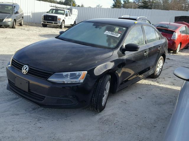 3VW2K7AJ6BM347297 - 2011 VOLKSWAGEN JETTA BASE BLACK photo 2