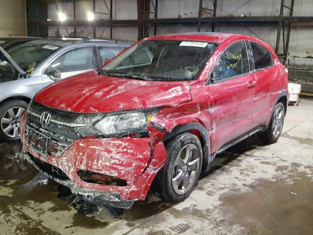 3CZRU6H53HM704131 - 2017 HONDA HR-V EX RED photo 2