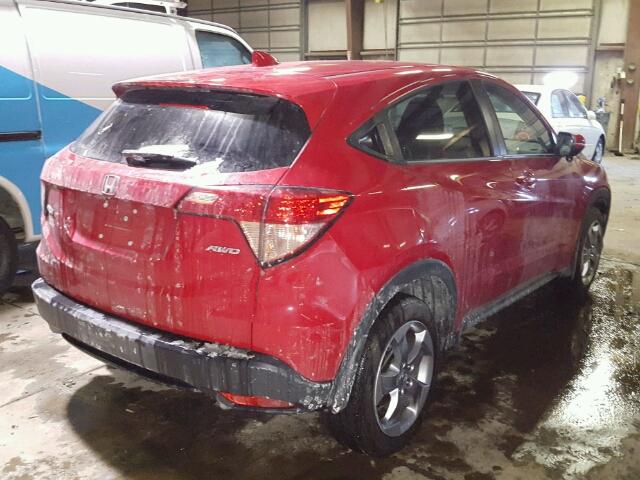 3CZRU6H53HM704131 - 2017 HONDA HR-V EX RED photo 4