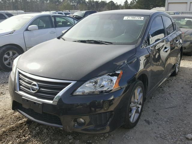 3N1AB7AP4DL642638 - 2013 NISSAN SENTRA S BLACK photo 2