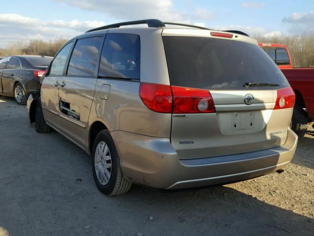 5TDZK23C17S045765 - 2007 TOYOTA SIENNA CE GOLD photo 3