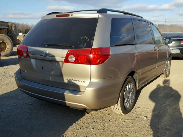 5TDZK23C17S045765 - 2007 TOYOTA SIENNA CE GOLD photo 4