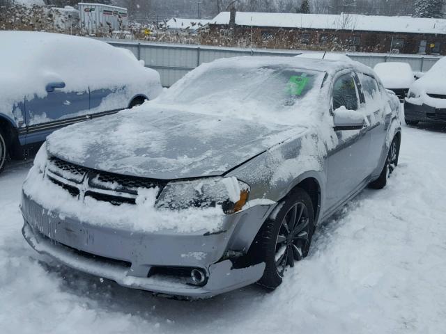 1C3CDZCG7EN136963 - 2014 DODGE AVENGER SX SILVER photo 2