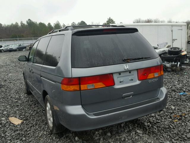 5FNRL180X2B034105 - 2002 HONDA ODYSSEY EX GRAY photo 3
